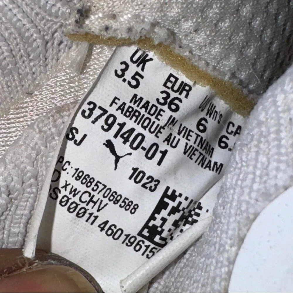 Puma ForeverRun NITRO Knit White Grey‎ 379140-01 Women’s Size 6
